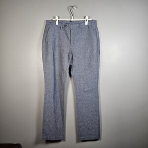 Crosby & Ross Textured Pants Linen/Cotton Blue MENS SIZE 34W 32L Business Casual